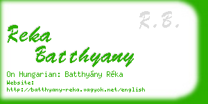 reka batthyany business card